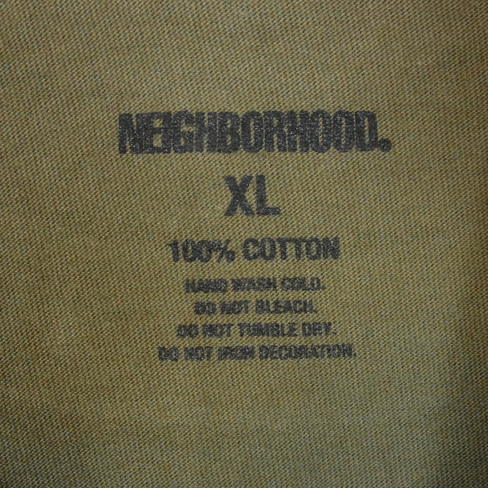 NEIGHBORHOOD ネイバーフッド 22AW 222PCNH-ST12 NH TEE-12 ロゴ フロントプリント クルーネック Ｔシャツ 半袖カットソー OLIVE DRAB XL【新古品】【未使用】【中古】