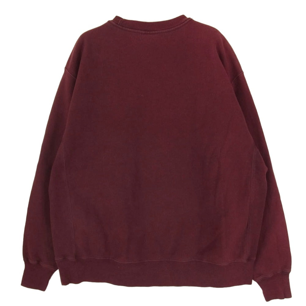 Champion チャンピオン 青単色タグ復刻 REVERSE WEAVE リバースウィーブ カレッジロゴ スウェット トレーナー エンジ エンジ系 3XL【中古】