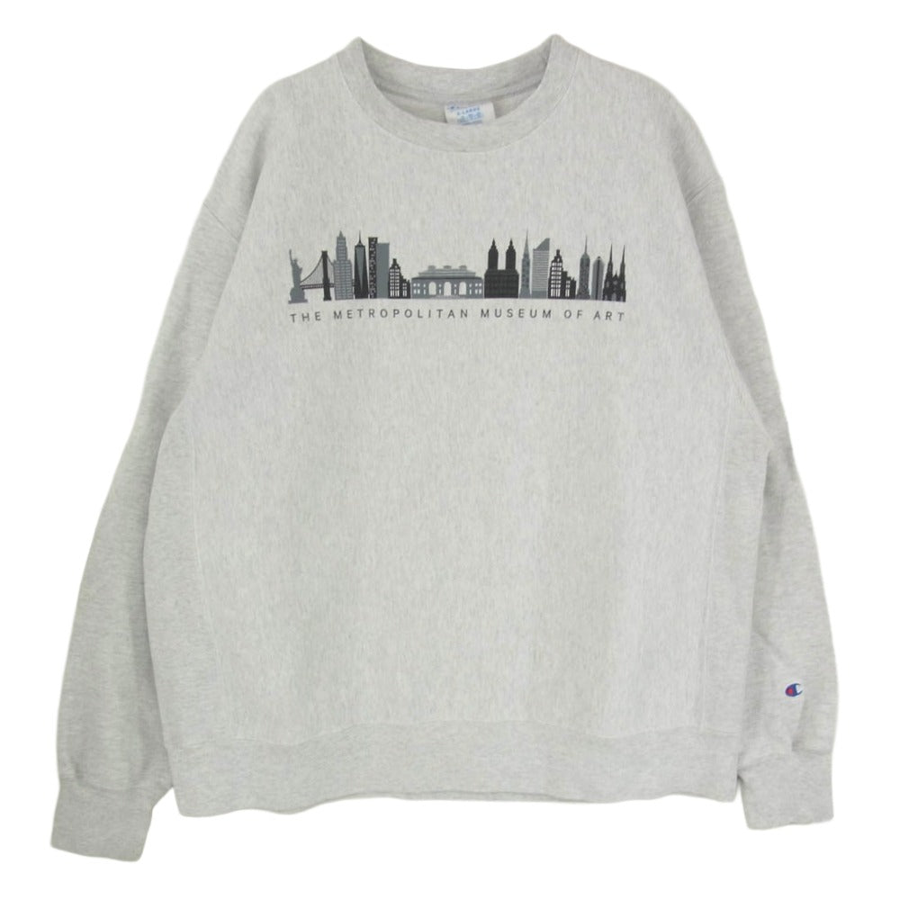 Champion チャンピオン 青単色タグ復刻 REVERSE WEAVE リバースウィーブ スウェット トレーナー グレー グレー系 3XL【中古】