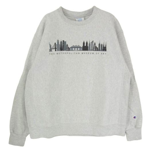 Champion チャンピオン 青単色タグ復刻 REVERSE WEAVE リバースウィーブ スウェット トレーナー グレー グレー系 3XL【中古】