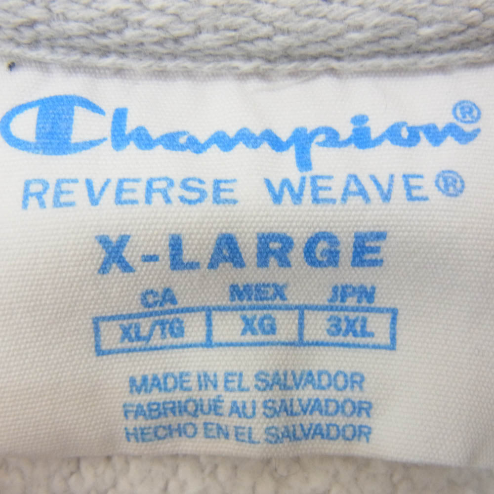 Champion チャンピオン 青単色タグ復刻 REVERSE WEAVE リバースウィーブ スウェット トレーナー グレー グレー系 3XL【中古】