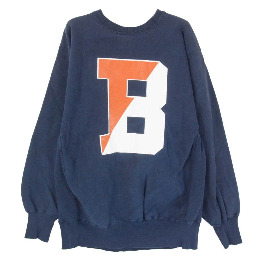 Champion チャンピオン 90s～00s 刺繍タグ VINTAGE ヴィンテージ USA製 REVERSE WEAVE リバースウィーブ スウェット トレーナー ネイビー系 XL【中古】