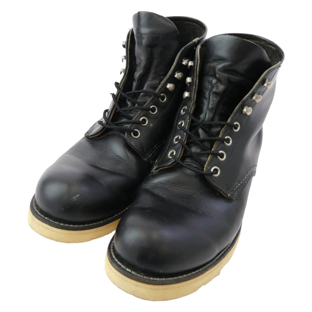 RED WING レッドウィング 8165 90s USA製 四角犬タグ CLASSIC WORK クラシックワーク アイリッシュセッター ブーツ ブラック系 9.5【中古】