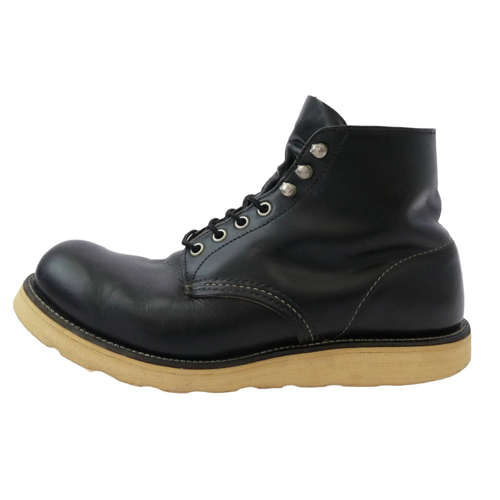 RED WING レッドウィング 8165 90s USA製 四角犬タグ CLASSIC WORK クラシックワーク アイリッシュセッター ブーツ ブラック系 9.5【中古】