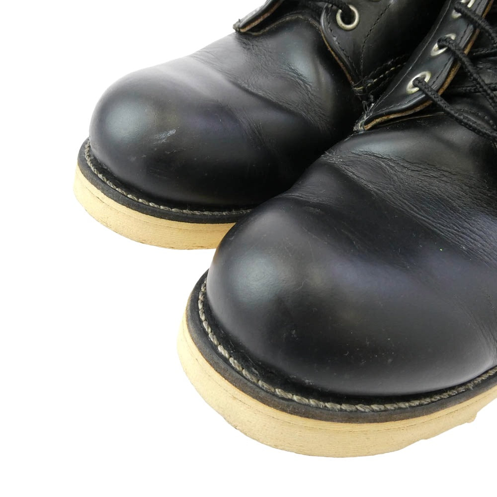 RED WING レッドウィング 8165 90s USA製 四角犬タグ CLASSIC WORK クラシックワーク アイリッシュセッター ブーツ ブラック系 9.5【中古】