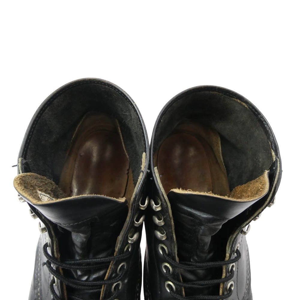 RED WING レッドウィング 8165 90s USA製 四角犬タグ CLASSIC WORK クラシックワーク アイリッシュセッター ブーツ ブラック系 9.5【中古】
