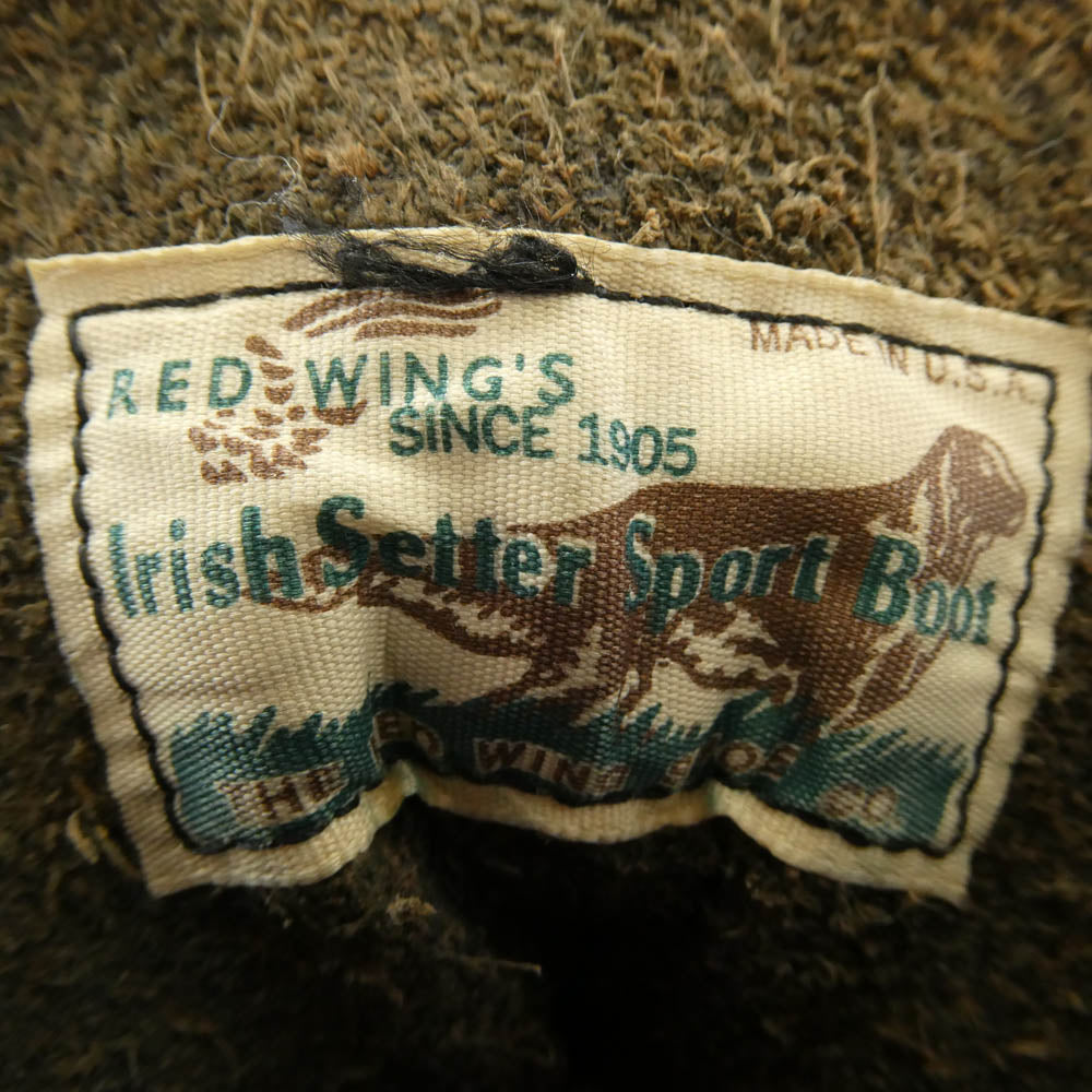 RED WING レッドウィング 8165 90s USA製 四角犬タグ CLASSIC WORK クラシックワーク アイリッシュセッター ブーツ ブラック系 9.5【中古】