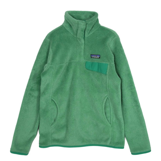 patagonia パタゴニア 25442SP15 リツール スナップT ハーフスナップ プルオーバー フリースジャケット ライトグリーン系 XS【中古】