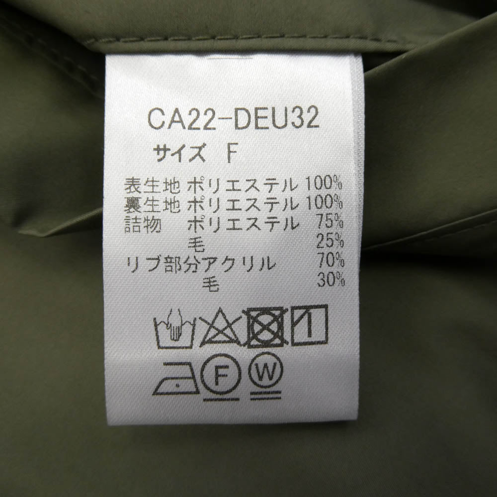 Deuxieme Classe ドゥーズィエムクラス CA22-DEU32 CALUX キャラクス 着脱可能フード付き 2WAY リバーシブル ライナー ジャケット カーキ系 FREE【中古】