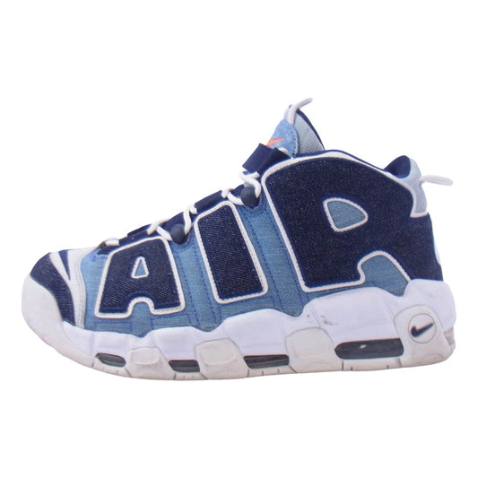 NIKE ナイキ CJ6125-100 Air More Uptempo Denim エアモアアップテンポ デニム ハイカットスニーカー インディゴブルー系 28cm【中古】
