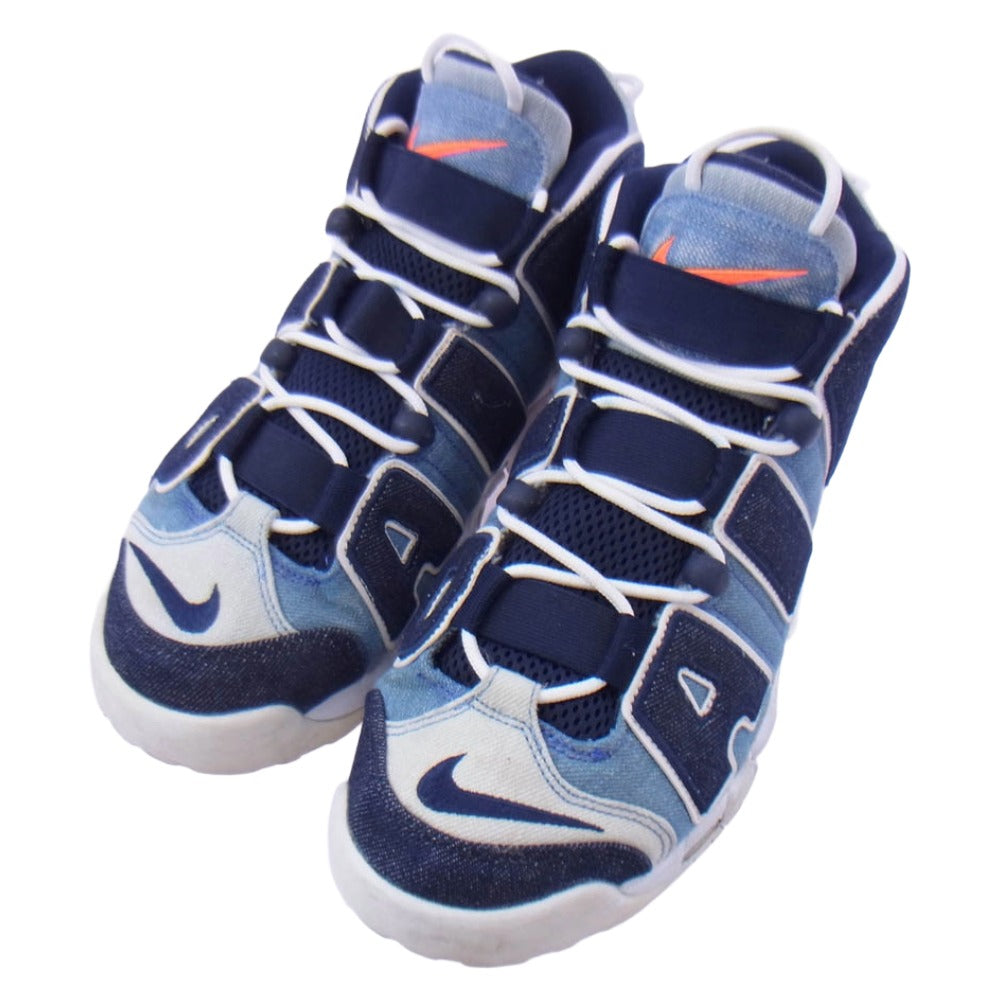 NIKE ナイキ CJ6125-100 Air More Uptempo Denim エアモアアップテンポ デニム ハイカットスニーカー インディゴブルー系 28cm【中古】