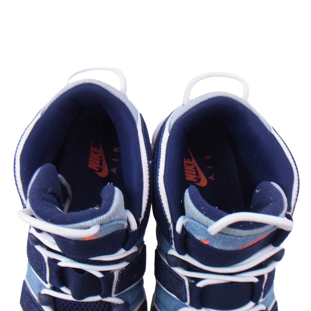 NIKE ナイキ CJ6125-100 Air More Uptempo Denim エアモアアップテンポ デニム ハイカットスニーカー インディゴブルー系 28cm【中古】