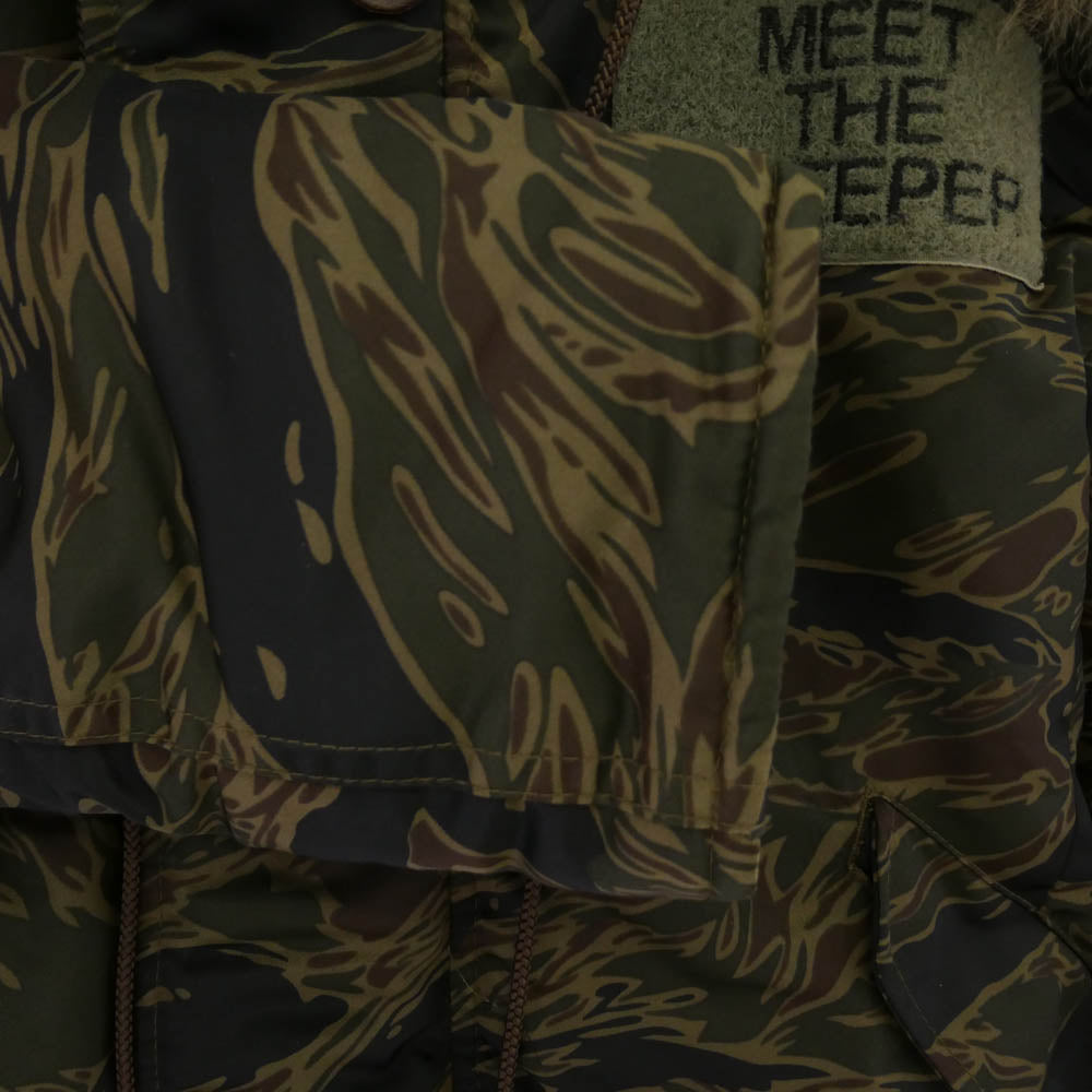 HYSTERIC GLAMOUR ヒステリックグラマー 2AB-7150 N-2B ファーフード カモフラ 迷彩 フライトジャケット カーキ系 FREE【中古】