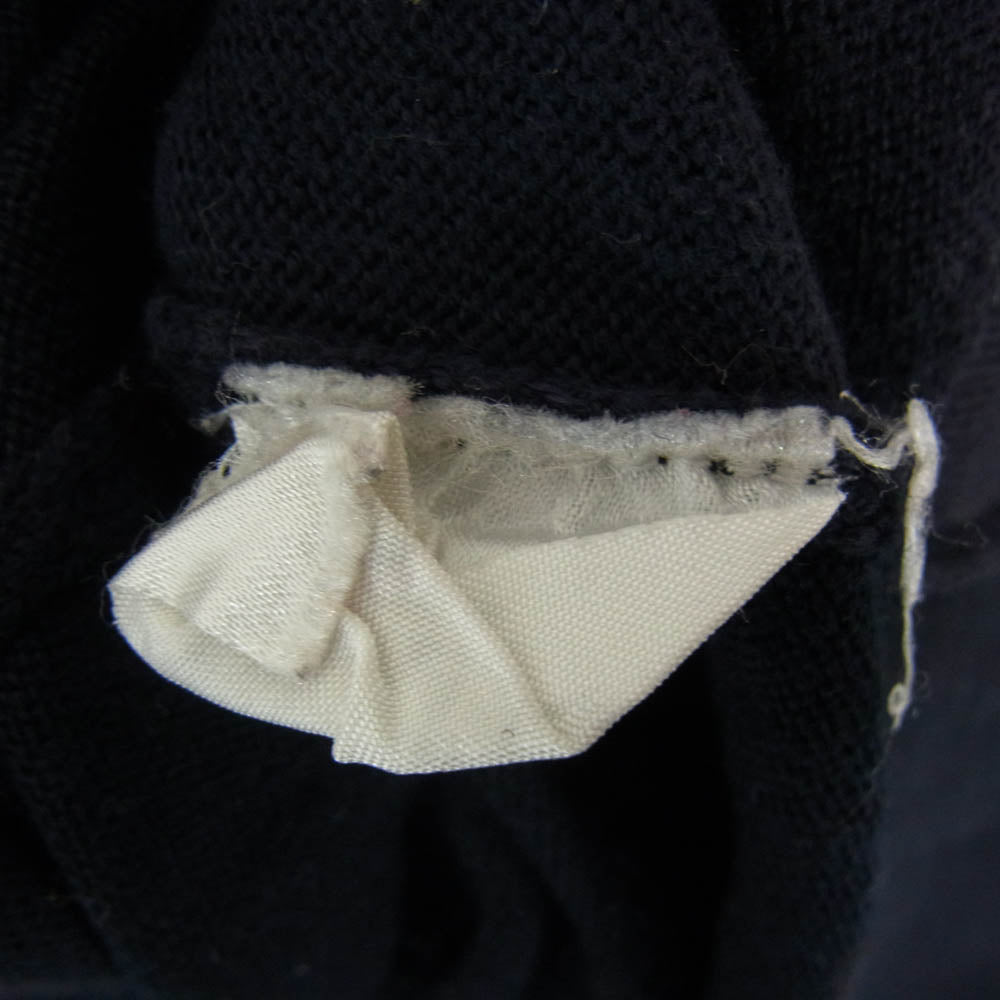JOHN SMEDLEY ジョンスメドレー 英国製 メリノウール×コットン Vネック ニット セーター ネイビー ネイビー系 L【中古】