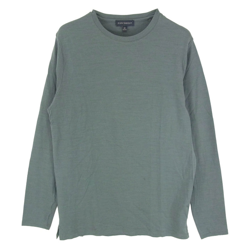 JOHN SMEDLEY ジョンスメドレー 英国製 NEW ZELAND MERINO メリノウール クルーネック ニット グレー系 M【中古】