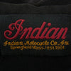 INDIAN MOTOCYCLE インディアン モトサイクル レースアップ プルオーバー シャツ ブラック系 XL【中古】