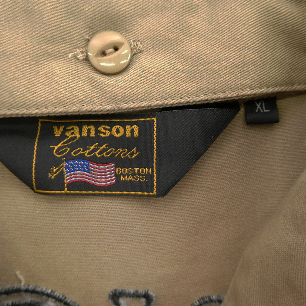 VANSON バンソン T.F.O.A デスラビット ブルゾン 2WAY ジャケット ベージュ系 ベージュ系 XL【中古】