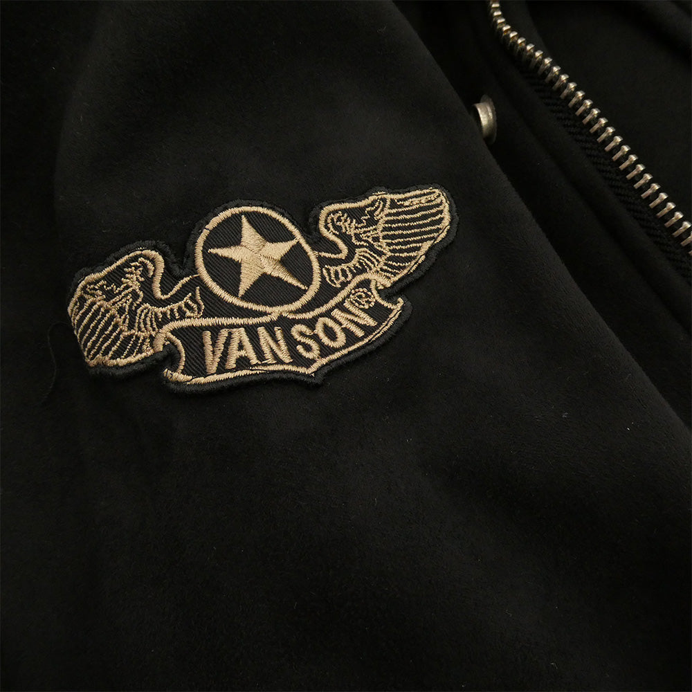 VANSON バンソン CRV-738 T.F.O.A ボンディング ライダース ジャケット ブラック系 XL【中古】