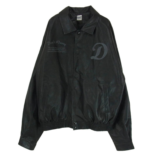 ダルクロージング 22AW-DAJK002 Leather Stadium Jumper フェイクレザー スタジアム ジャケット ブラック系 F【中古】