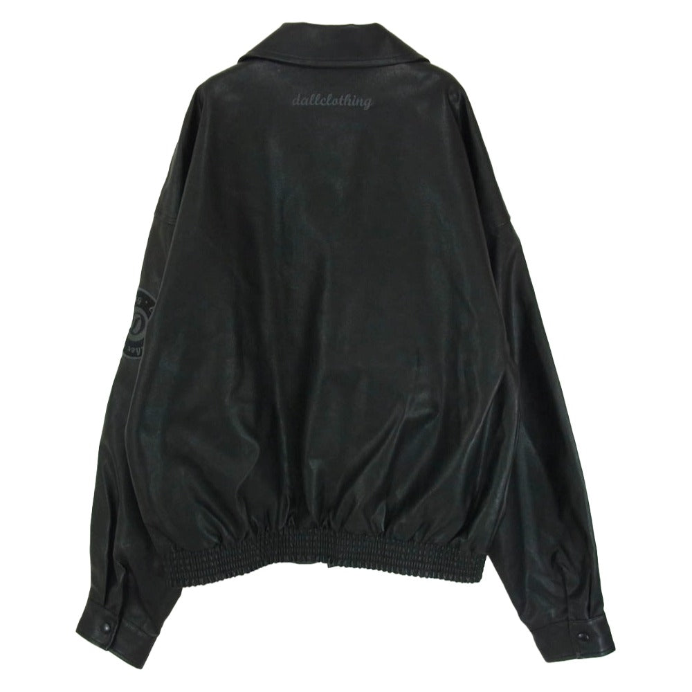 ダルクロージング 22AW-DAJK002 Leather Stadium Jumper フェイクレザー スタジアム ジャケット ブラック系 F【中古】