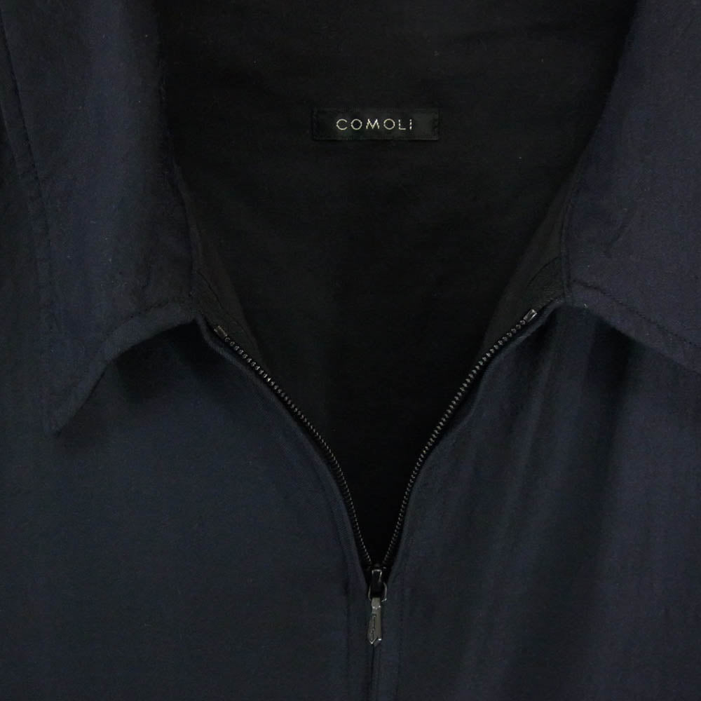 COMOLI コモリ 24SS A03-01003 ウール シルク スイングトップ ジャケット ダークネイビー系 3【中古】