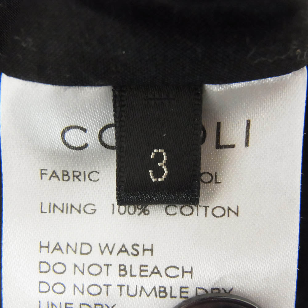 COMOLI コモリ 24SS A03-01003 ウール シルク スイングトップ ジャケット ダークネイビー系 3【中古】