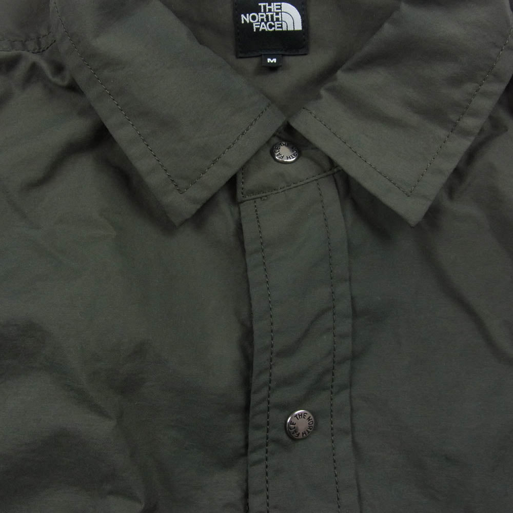 THE NORTH FACE ノースフェイス NR62550 L/S Nuptse Shirt ヌプシ シャツ 長袖シャツ カーキ系 M【中古】