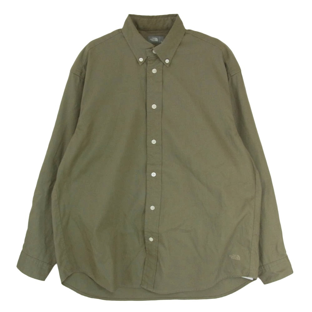 THE NORTH FACE ノースフェイス NR12450 L/S HALF DOME SHIRT ハーフ ドーム シャツ 長袖シャツ カーキ系 S【中古】