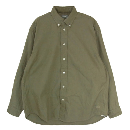 THE NORTH FACE ノースフェイス NR12450 L/S HALF DOME SHIRT ハーフ ドーム シャツ 長袖シャツ カーキ系 S【中古】