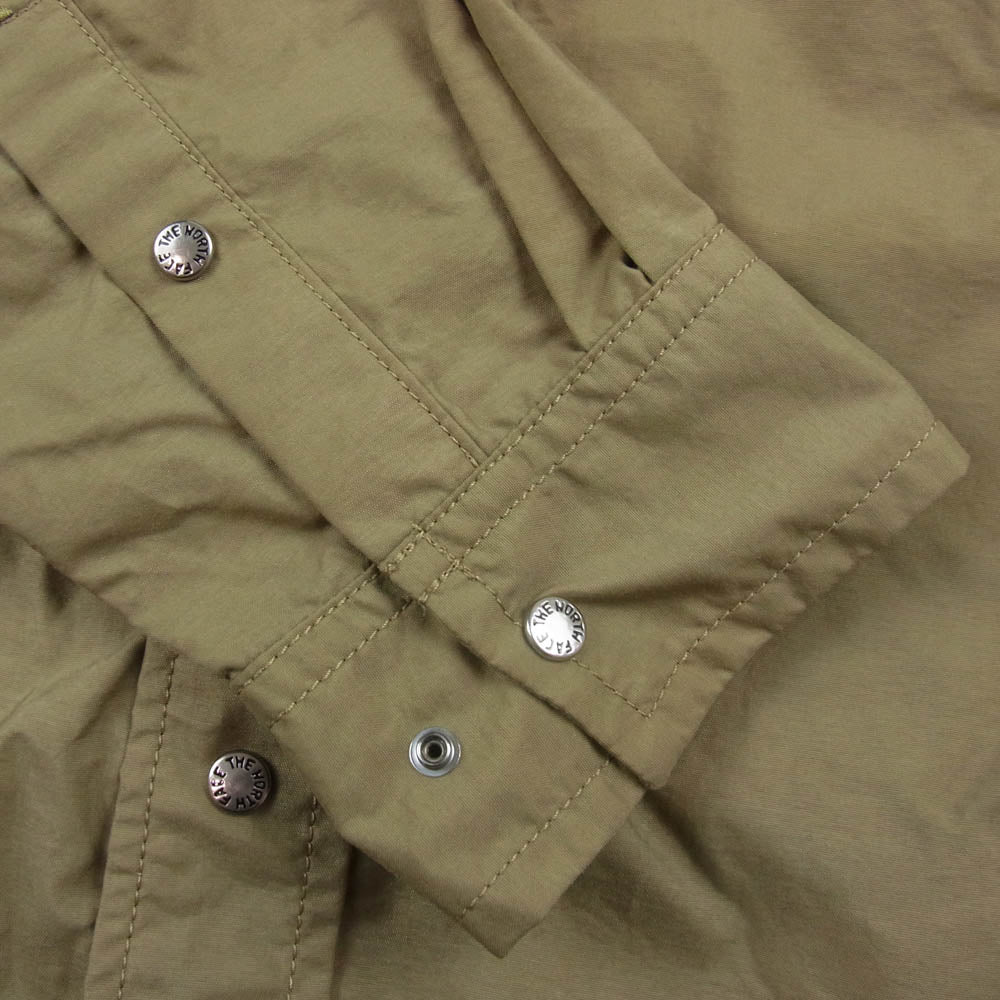 THE NORTH FACE ノースフェイス NR12552 NUPTSE SHIRT ヌプシ シャツ ナイロン 長袖シャツ ベージュ系 M【中古】