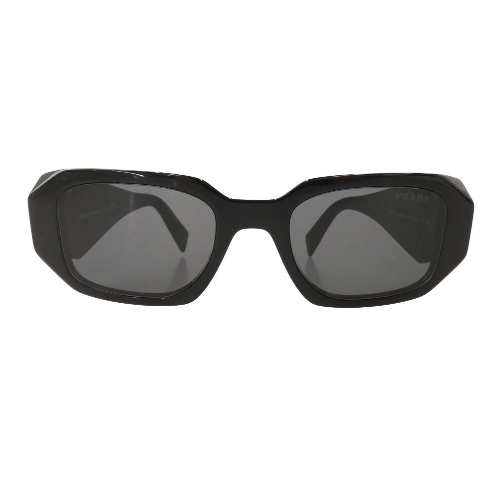 PRADA プラダ SPR 17W シンボル スクエア アイウェア サングラス ブラック系 49□20　145【中古】