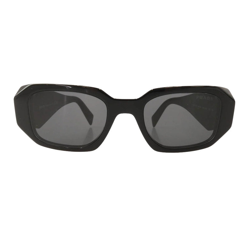 PRADA プラダ SPR 17W シンボル スクエア アイウェア サングラス ブラック系 49□20　145【中古】