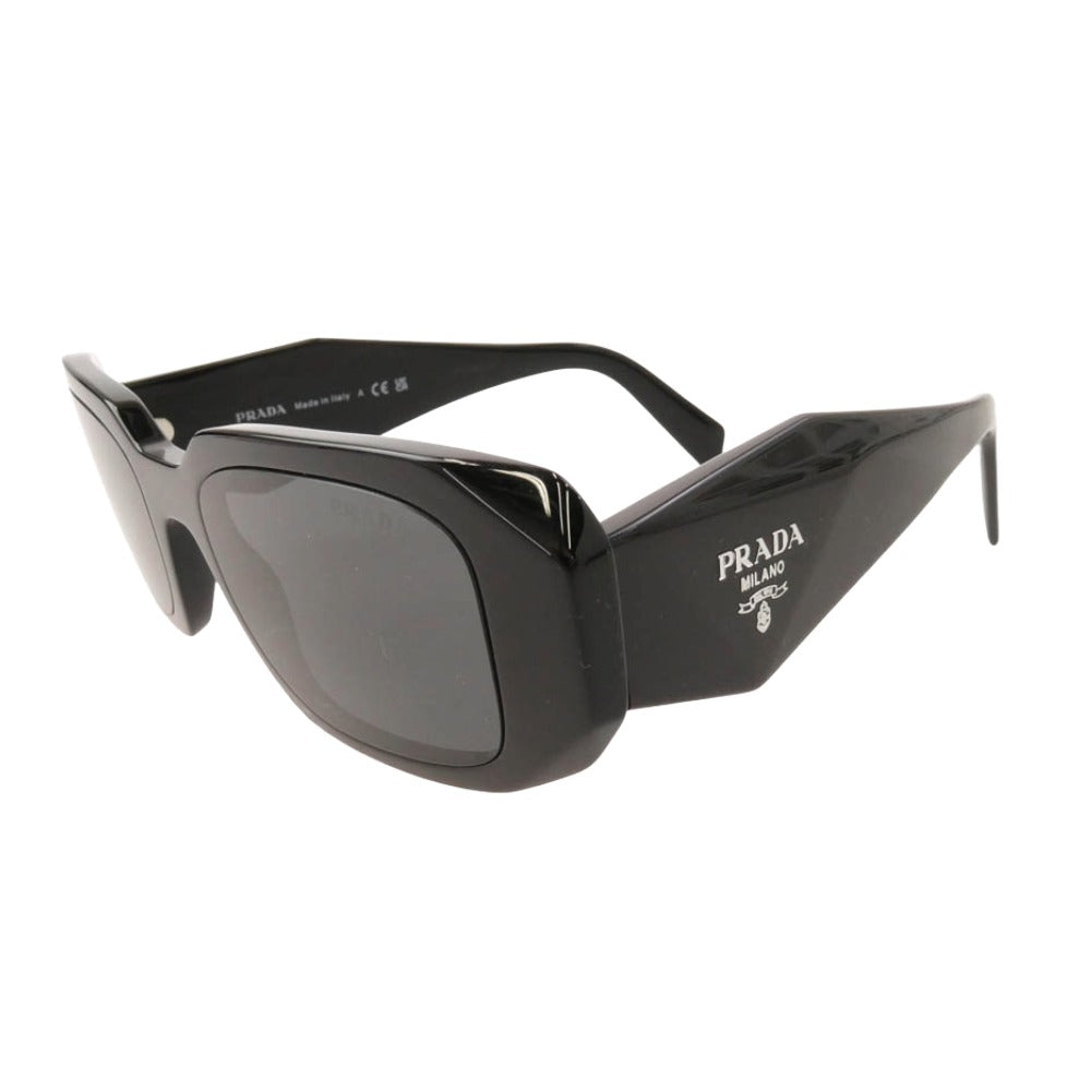 PRADA プラダ SPR 17W シンボル スクエア アイウェア サングラス ブラック系 49□20　145【中古】