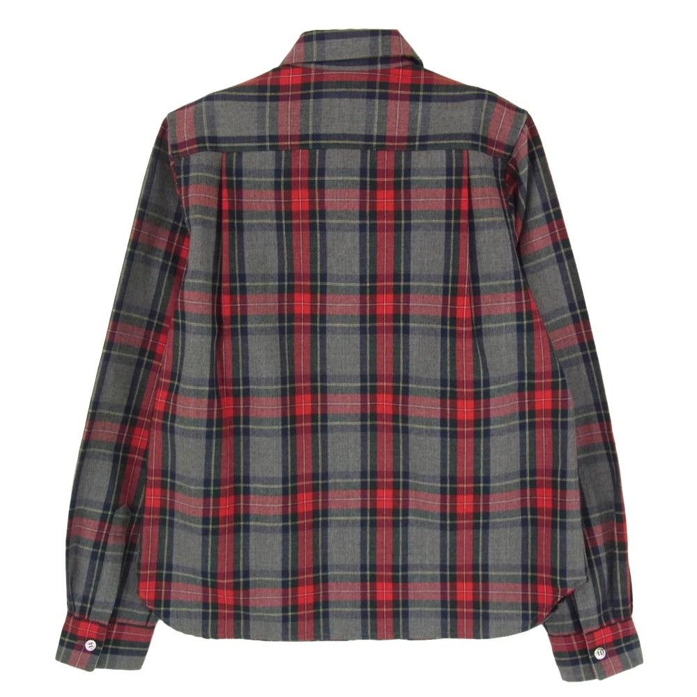 tricot COMME des GARCONS トリココムデギャルソン TB-040150 90s AD1998 ヴィンテージトリコ ウール100％ チェック柄 長袖 シャツ グレー系 サイズ不明【中古】