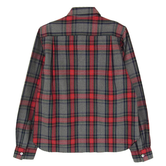 tricot COMME des GARCONS トリココムデギャルソン TB-040150 90s AD1998 ヴィンテージトリコ ウール100％ チェック柄 長袖 シャツ グレー系 サイズ不明【中古】