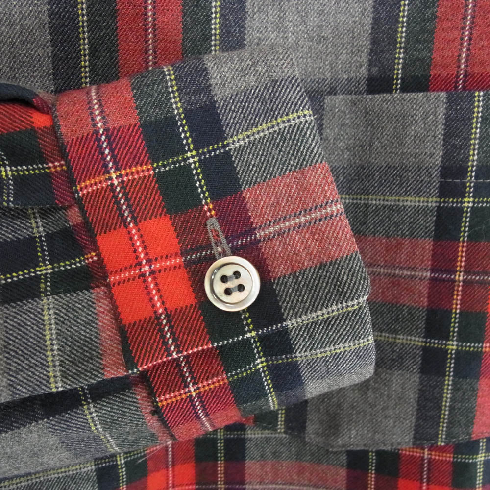 tricot COMME des GARCONS トリココムデギャルソン TB-040150 90s AD1998 ヴィンテージトリコ ウール100％ チェック柄 長袖 シャツ グレー系 サイズ不明【中古】