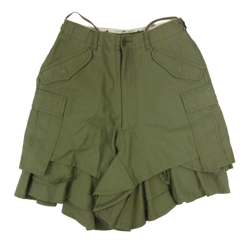 JUNYA WATANABE COMME des GARCONS ジュンヤワタナベコムデギャルソン AD2010 JF-S011 ミリタリー キュロット ハーフパンツ スカート ショーツ カーキ系 M【中古】