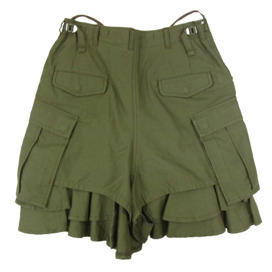 JUNYA WATANABE COMME des GARCONS ジュンヤワタナベコムデギャルソン AD2010 JF-S011 ミリタリー キュロット ハーフパンツ スカート ショーツ カーキ系 M【中古】