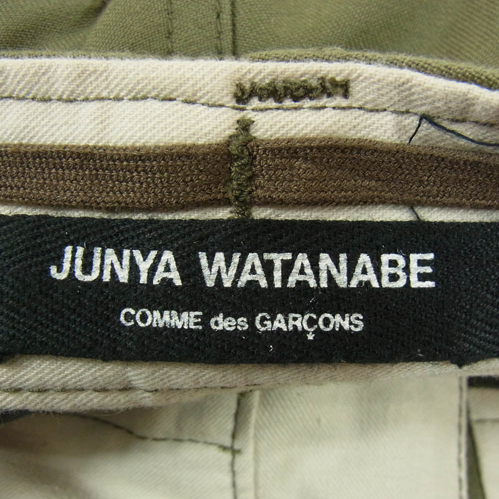 JUNYA WATANABE COMME des GARCONS ジュンヤワタナベコムデギャルソン AD2010 JF-S011 ミリタリー キュロット ハーフパンツ スカート ショーツ カーキ系 M【中古】