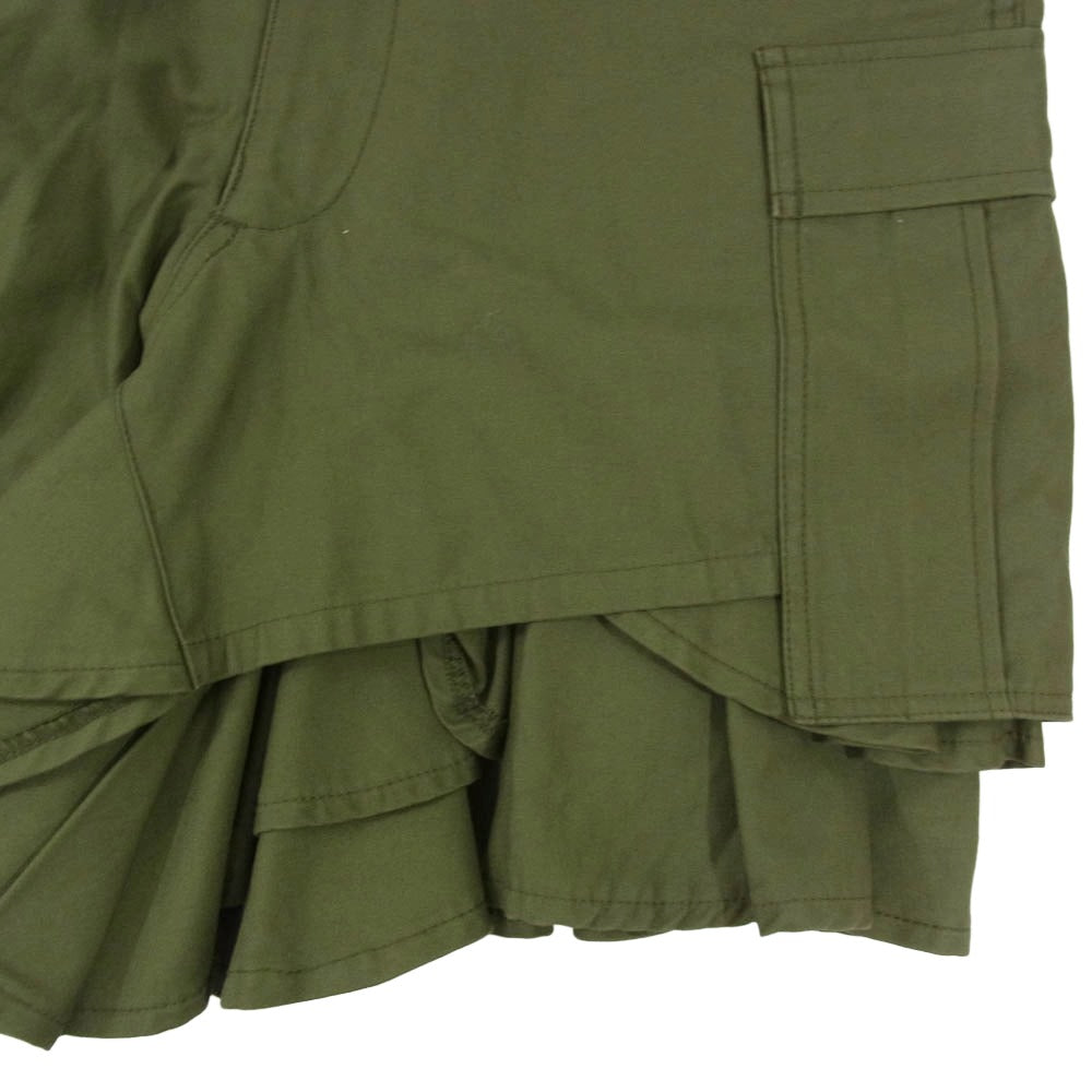 JUNYA WATANABE COMME des GARCONS ジュンヤワタナベコムデギャルソン AD2010 JF-S011 ミリタリー キュロット ハーフパンツ スカート ショーツ カーキ系 M【中古】