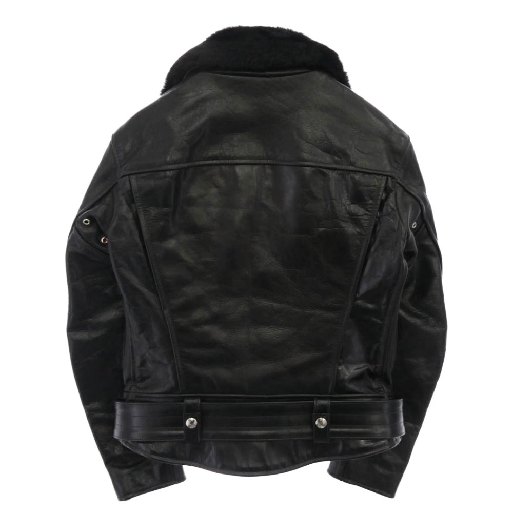 JUNYA WATANABE COMME des GARCONS ジュンヤワタナベコムデギャルソン AD2007 JT-J004 VANSON バンソン 着脱可能ムートンファーカラー付属 ライダースジャケット ブラック系 S【中古】