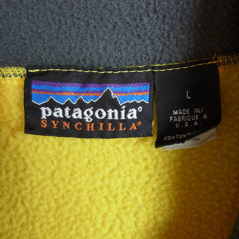 patagonia パタゴニア SYNCHILLA シンチラ フリース ベスト イエロー系 L【中古】