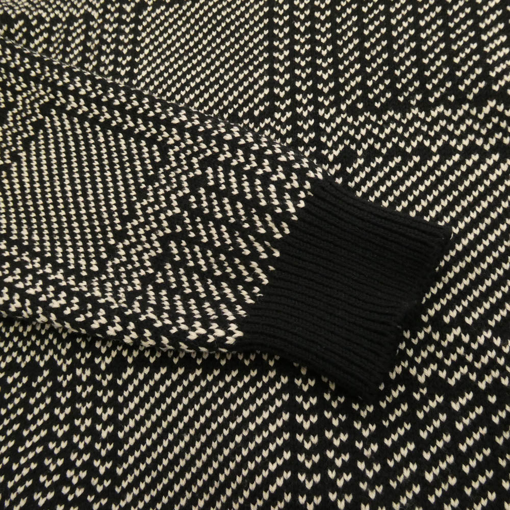 AURALEE オーラリー 19AW A9AP01FJ HARD TWIST MERINO JACQUARD KNIT BIG PULLOVER ハードツイスト メリノ ジャカード ニット ビッグ プルオーバー ブラック系 4【中古】