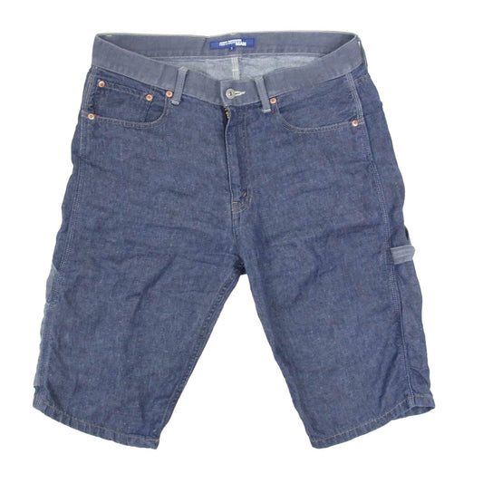 JUNYA WATANABE COMME des GARCONS MAN ジュンヤワタナベコムデギャルソンマン 21SS WG-P033 麻デニム 異素材切替 デニムショーツ ハーフパンツ ブルー系 S【中古】