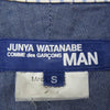 JUNYA WATANABE COMME des GARCONS MAN ジュンヤワタナベコムデギャルソンマン AD2013 WM-B034 異素材パッチワーク ボタンダウン チェック柄 長袖 シャツ ブルー系 S【中古】