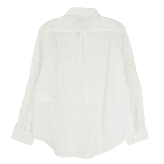 tricot COMME des GARCONS トリココムデギャルソン AD2020 TG-B007 カットワーク フルジップ ジップアップ 長袖 シャツ ジャケット ホワイト系 S【中古】