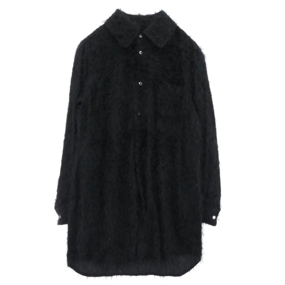 COMME des GARCONS コムデギャルソン AD2022 GJ-B012 Shaggy L/S Shirt シャギー ロング 長袖 シャツ ブラック系 M【中古】