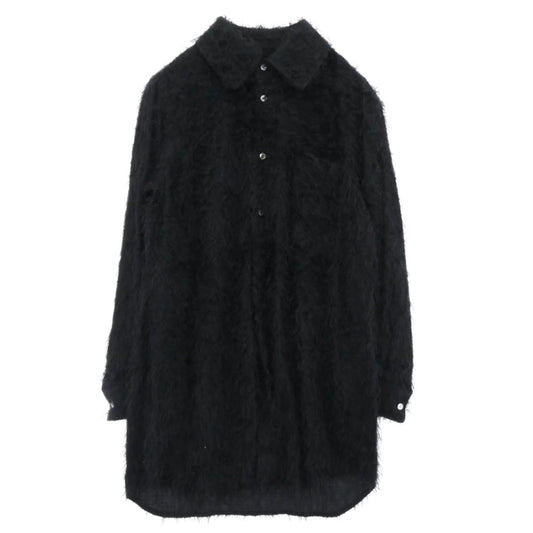 COMME des GARCONS コムデギャルソン AD2022 GJ-B012 Shaggy L/S Shirt シャギー ロング 長袖 シャツ ブラック系 M【中古】