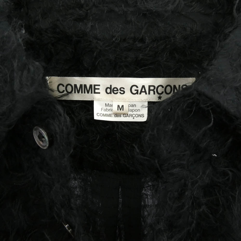 COMME des GARCONS コムデギャルソン AD2022 GJ-B012 Shaggy L/S Shirt シャギー ロング 長袖 シャツ ブラック系 M【中古】