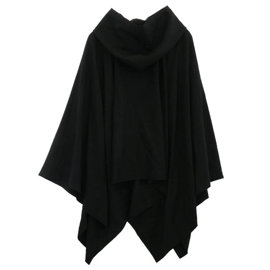 COMME des GARCONS HOMME DEUX コムデギャルソンオムドゥ AD2023 DL-K802-051 ウールギャバジン プルオーバー パーカー ケープ ポンチョ ブラック系 表記サイズ(EU)【美品】【中古】